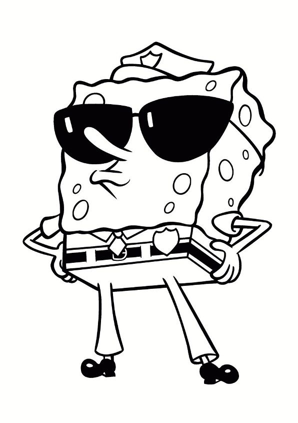 Plansa de colorat cu Spongebob 32 45